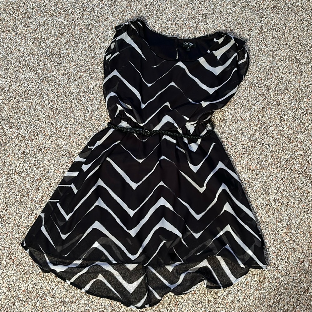 Black & White High-Low Dress